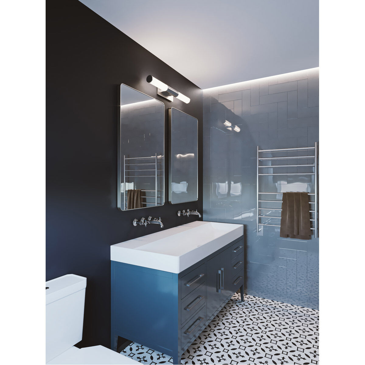 Dax LED 27 inch Satin Nickel Vanity Light Wall Light